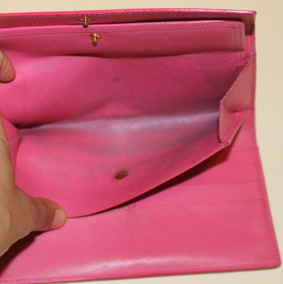 $3 LOW START Louis Vuitton $725 Patent Leather Pink Vernis Wallet - Picture 6 of 6